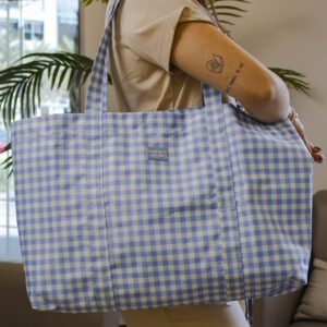 Tote vichy azul
