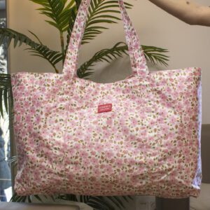 Tote flores rosa